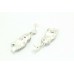 Women's 925 Sterling Silver dangle Owl Earrings marcasite red onyx stone 1.5'